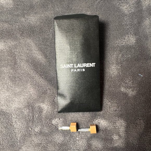 SAINT LAURENT YSL Tribute Platform Leather Sandal Nude Size 37.5, w/ Box & Bags - Picture 14 of 14